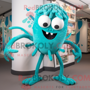 Turquoise Spider mascot...