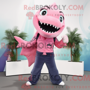 Rosa Barracuda Maskottchen...