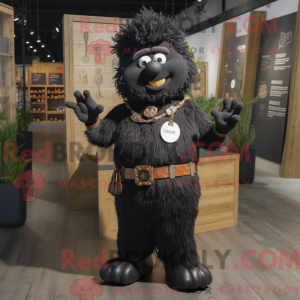 Black King mascot costume...