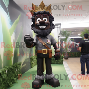Sort konge maskot kostume...
