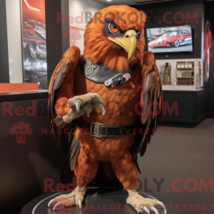 Rust Hawk maskot kostume...