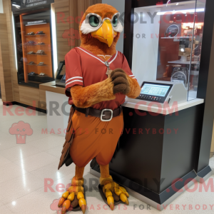 Rust Hawk mascot costume...