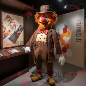 Brown Clown mascot costume...