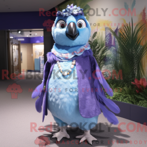 Lavendel Blue Jay maskot...