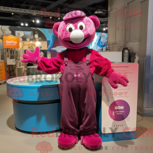 Magenta jonglere maskot...