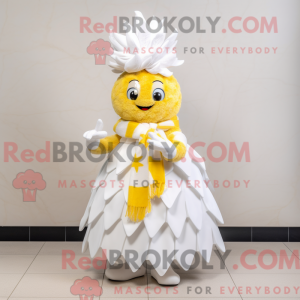 Hvid aas maskot kostume...