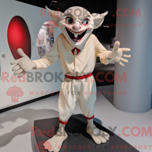 Beige Vampire mascot...