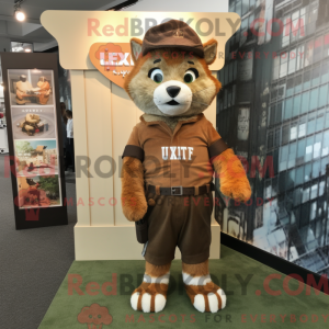 Rust Lynx mascot costume...