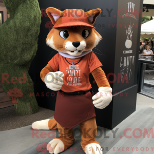 Rust Lynx mascottekostuum...