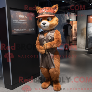 Rust Lynx mascot costume...
