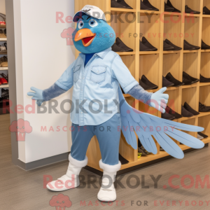Himmelblå Fasan maskot...
