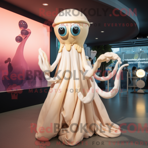 Cream Squid maskot kostume...
