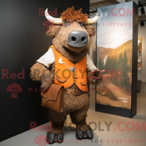 Rust Buffalo maskot kostume...