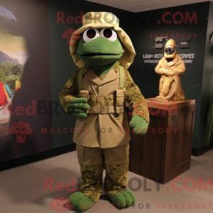 Olive Green Beret mascot...