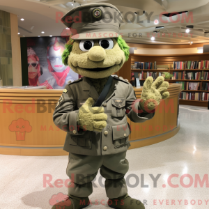 Olive Green Beret mascot...