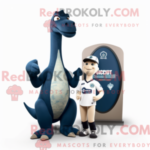 Navy Brachiosaurus mascot...
