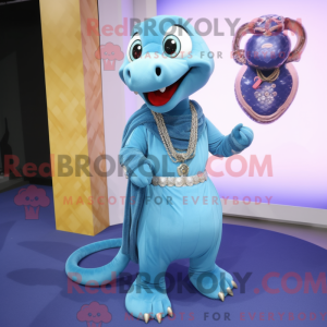 Sky Blue Anaconda mascot...