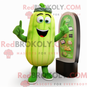 Green Zucchini mascot...