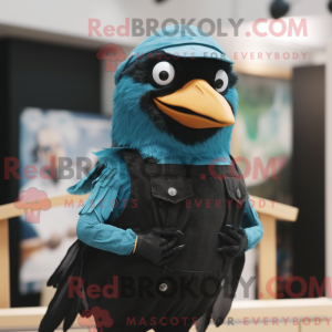 Turquoise Blackbird mascot...