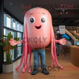 Pink Jellyfish mascot...