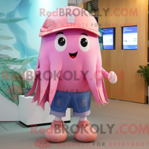 Pink Jellyfish mascot...
