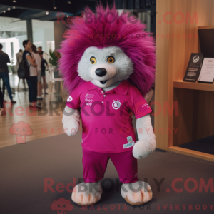 Magenta Piggsvin maskot...