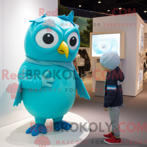 Disfraz de mascota Cyan Owl...