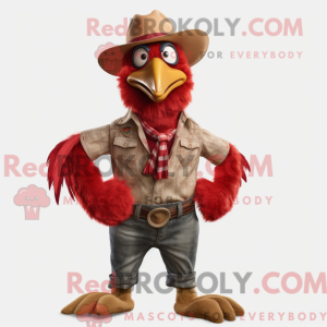 Red Rooster mascot costume...