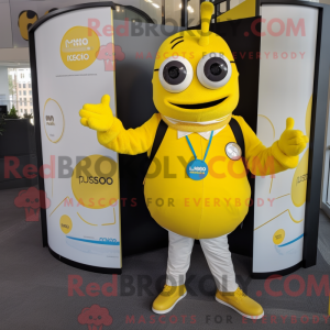 Gul Gyro maskot kostume...