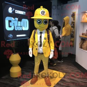 Yellow Gyro mascot costume...