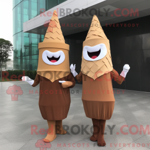 Rust Ice Cream Cone maskot...