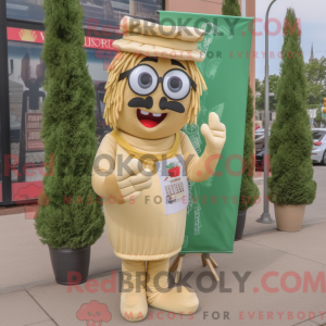 Beige Pesto Pasta mascot...