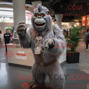 Gray Orangutan mascot...