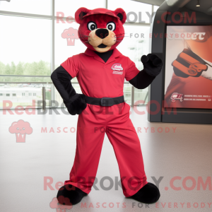 Red Panther maskot kostume...