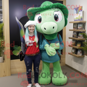 Green Mare mascot costume...