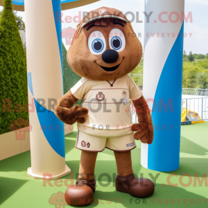 Brown Soccer Goal mascot...