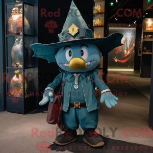 Teal Witch S Hat máscara de...