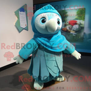 Cyan Sea Turtle mascot...