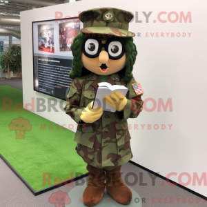 Brown Green Beret mascot...