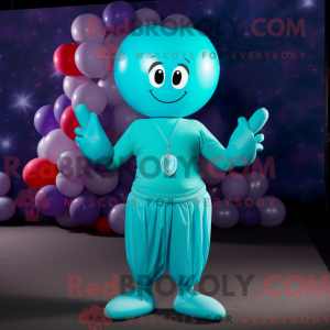 Cyan hjerteformede balloner...