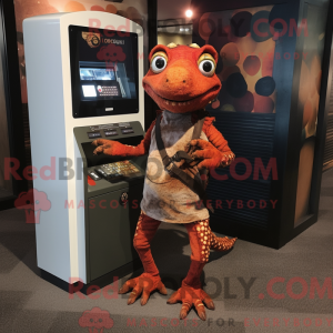 Rust Geckos mascot costume...