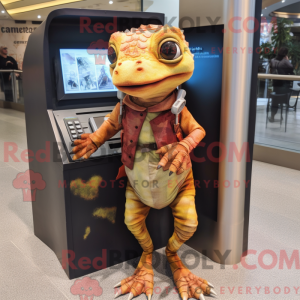 Rust Geckos mascot costume...