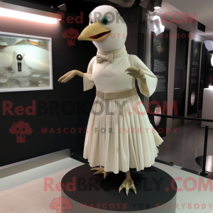 Beige Pigeon mascot costume...