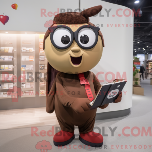 Brown Plum mascot costume...