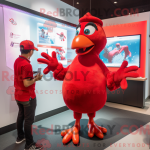 Red Dove maskot kostume...