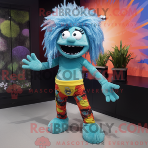 Turquoise Zombie mascot...