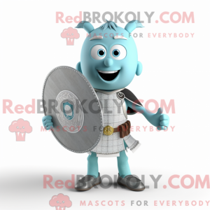 Cyan Celtic Shield mascot...