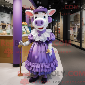 Lavendel ku maskot kostyme...