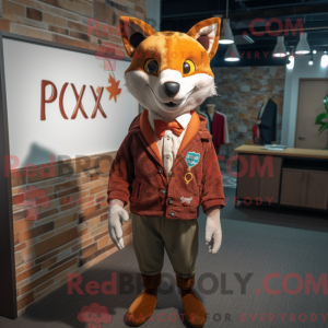 Rust Fox mascot costume...
