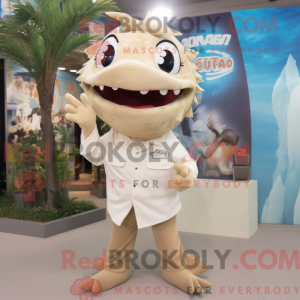 Beige Barracuda maskot...